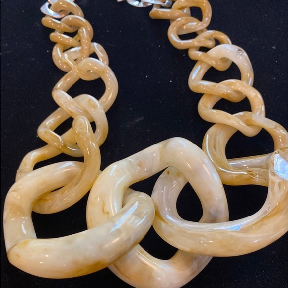 Lucite Bone Necklace - Picture 1 of 4